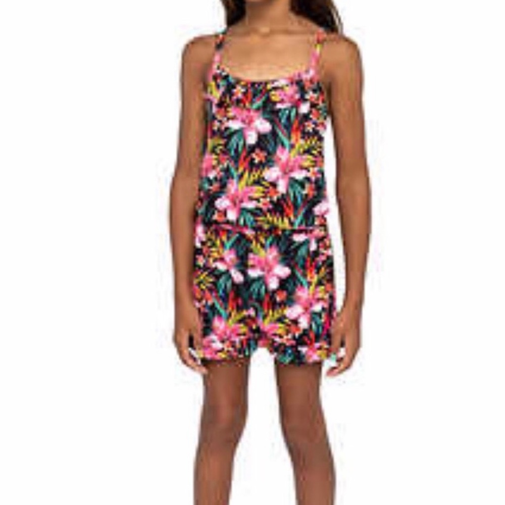 Hurley Girls floral romper size L (14/16)